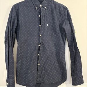 Levi's Dark Blue Polka Dot Button Down Shirt
